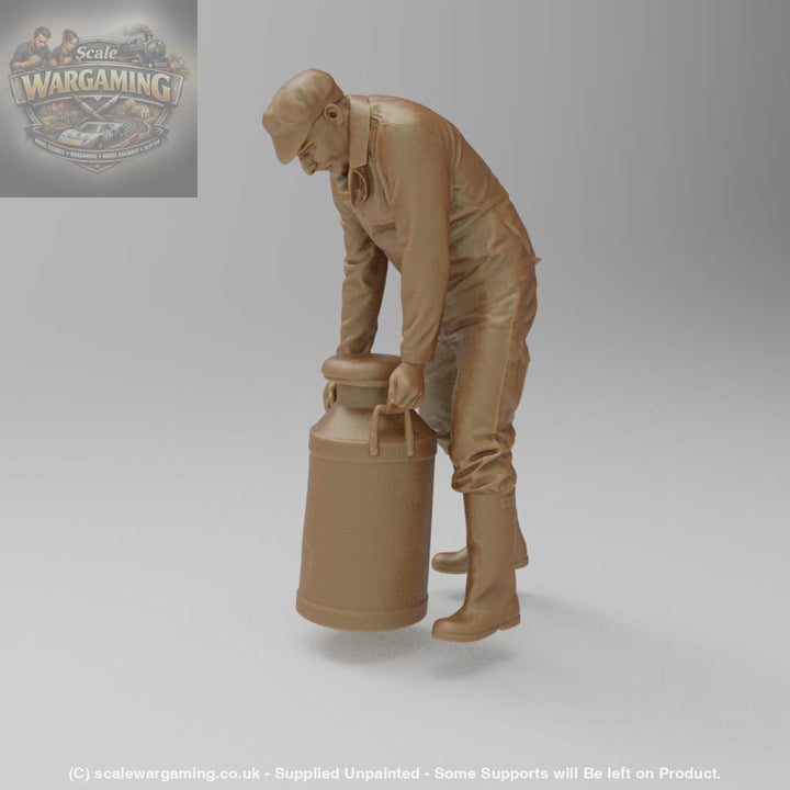 SW8201 Male Dairy Worker with Milk Churn - Figure
