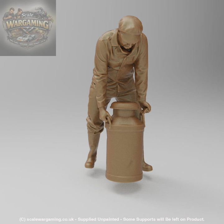 SW8201 Male Dairy Worker with Milk Churn - Figure