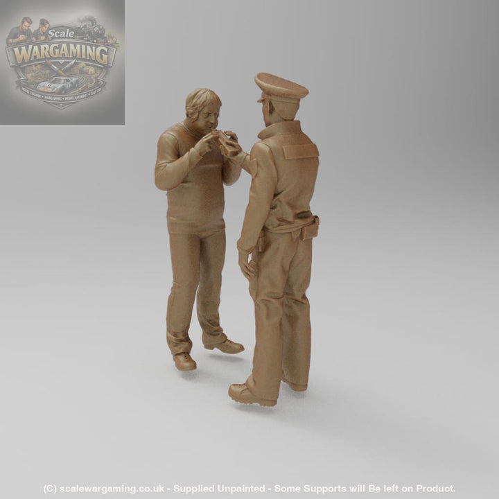 SW8210 Policeman taking breath test - Figure