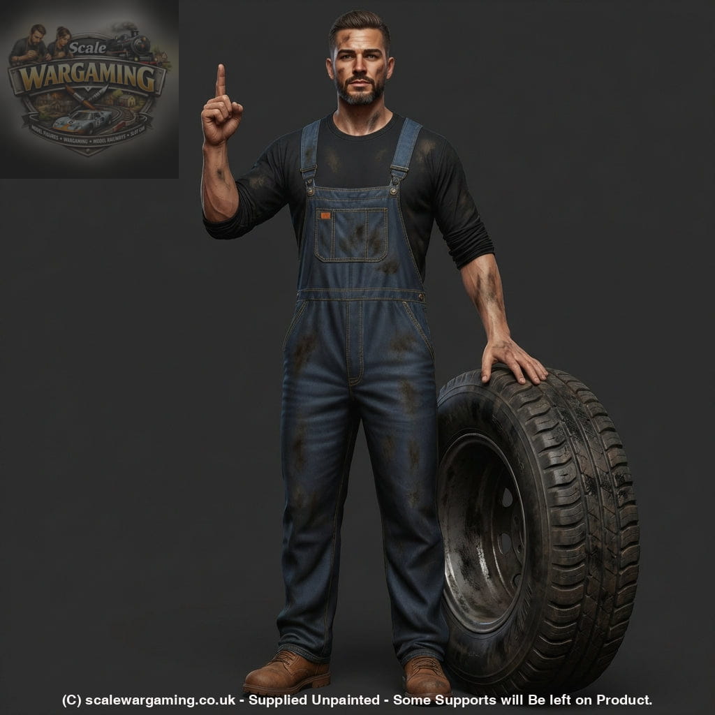 SW8224 Mechanic With Tyre - Figure
