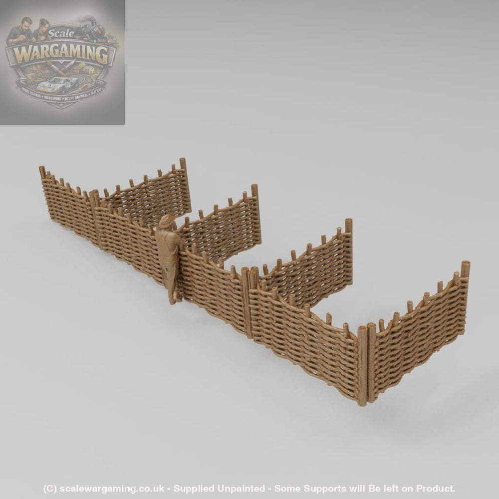 SW8241 Wicker Fence Panels (No Base) and Farmer - Figure