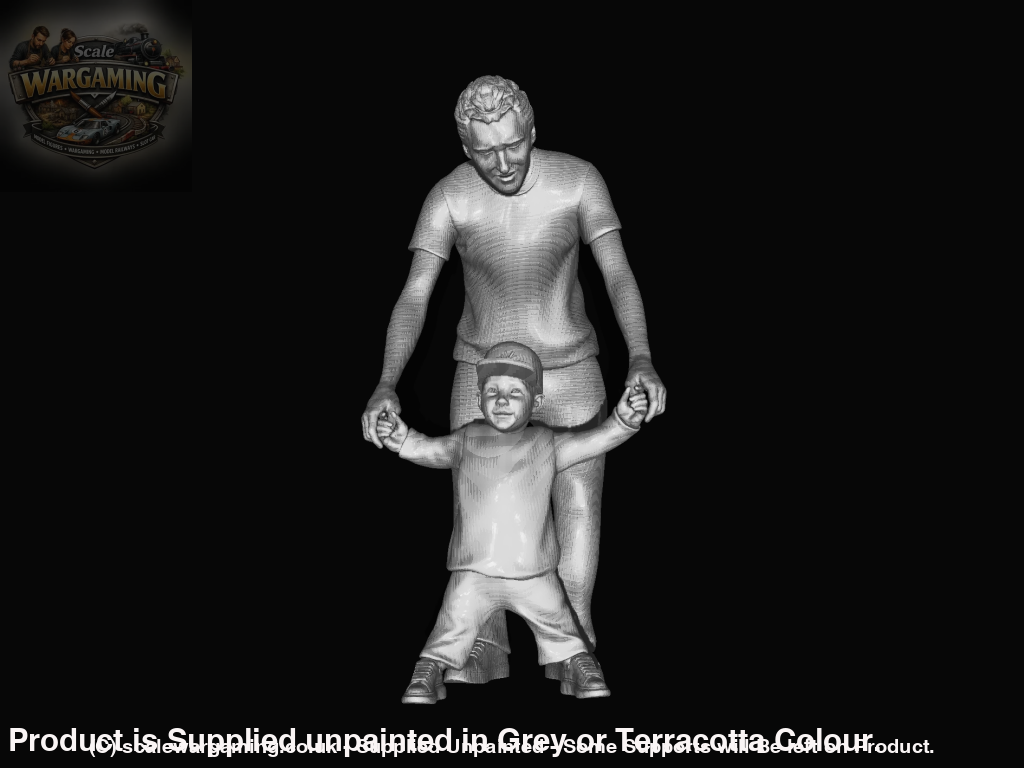 Mm877 Male And Toddler Walking Figure