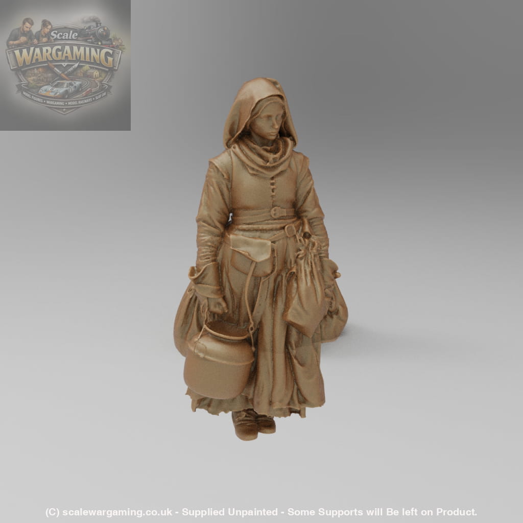 SW9014 Medieval Farm Girl With Pot - Figure