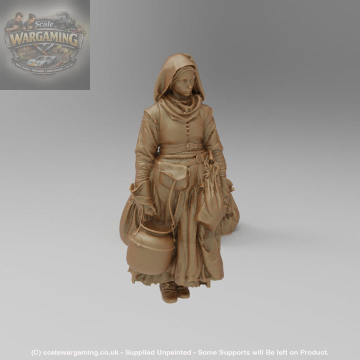 SW9014 Medieval Farm Girl With Pot - Figure