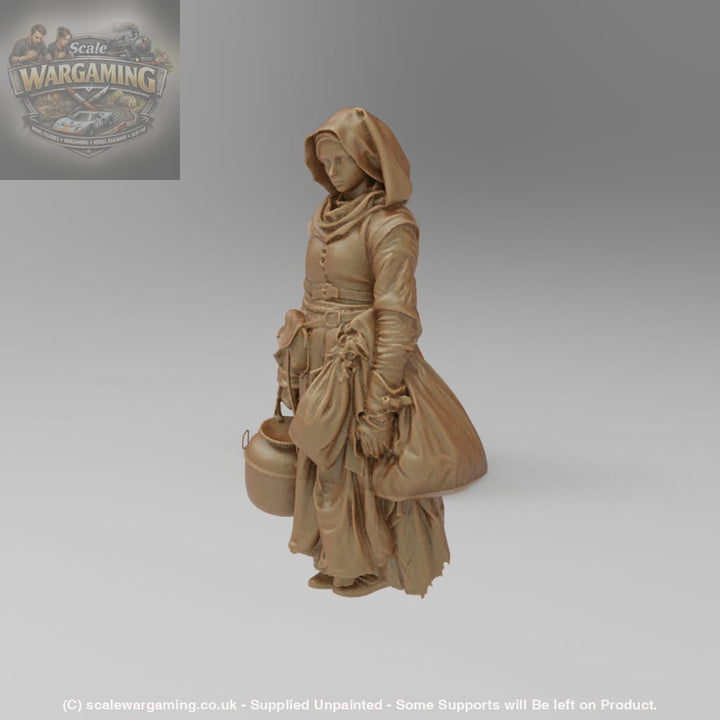 SW9014 Medieval Farm Girl With Pot - Figure