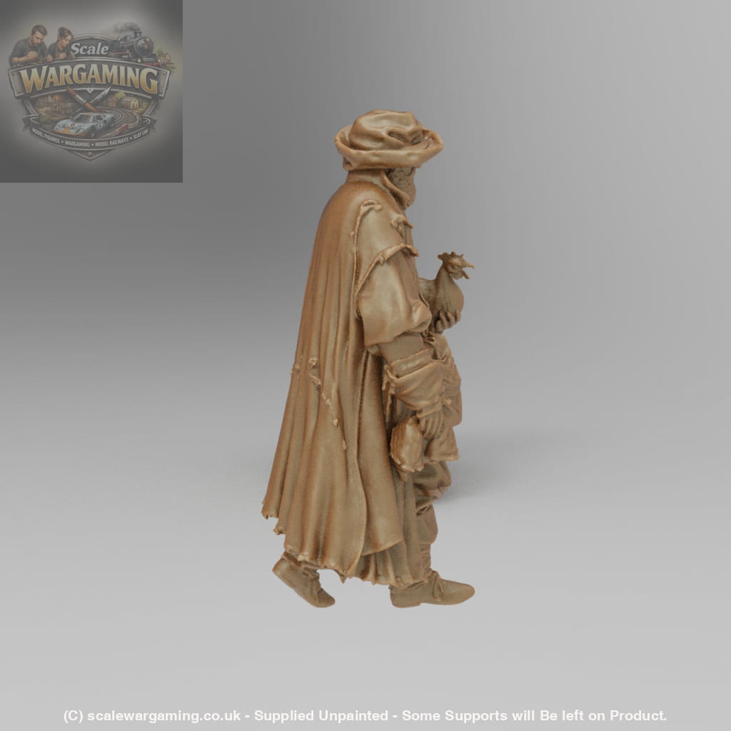 SW9021 Medieval Farmer and Chicken - Figure