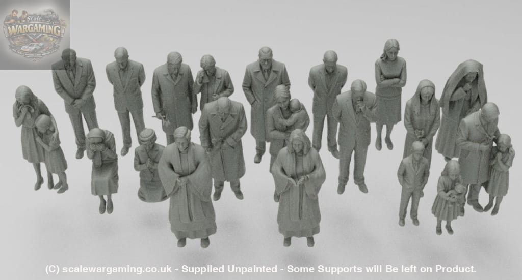 SW9034 Grieving Funeral Family Group - Figure