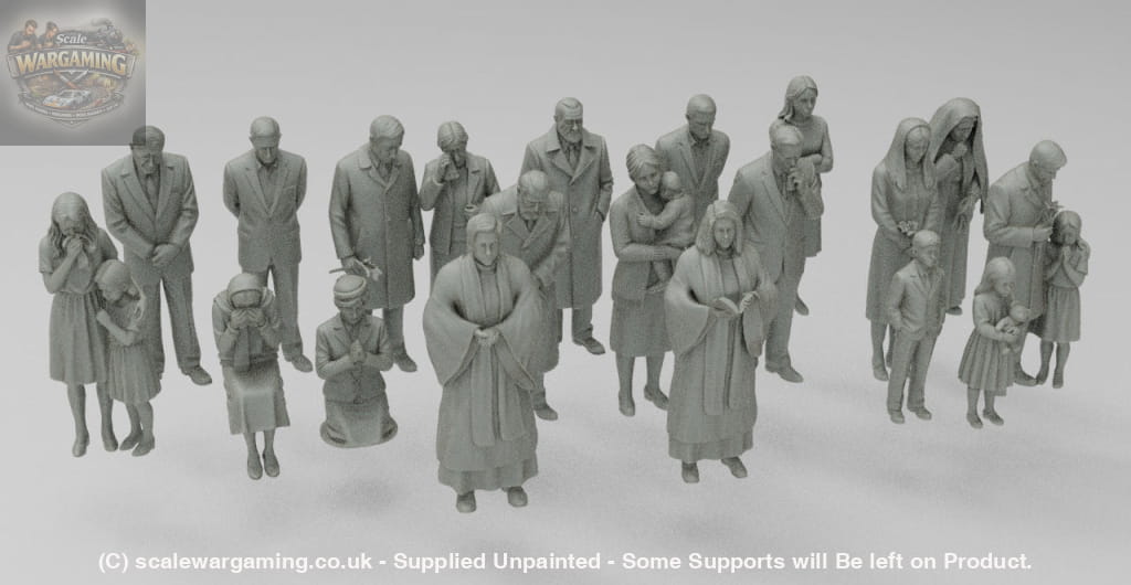 SW9034 Grieving Funeral Family Group - Figure