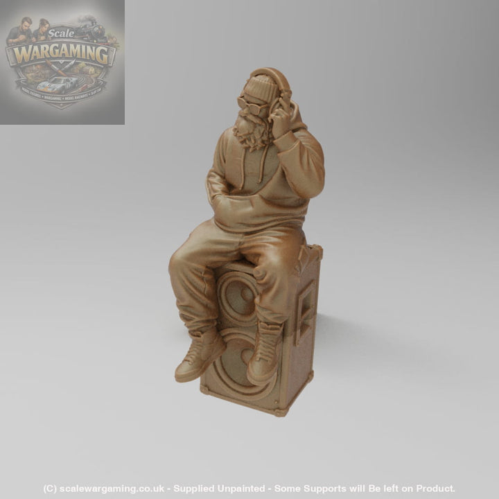 SW9040 DJ Sitting on Speaker - Figure