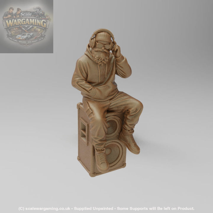 SW9040 DJ Sitting on Speaker - Figure