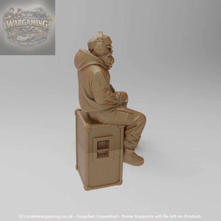SW9040 DJ Sitting on Speaker - Figure