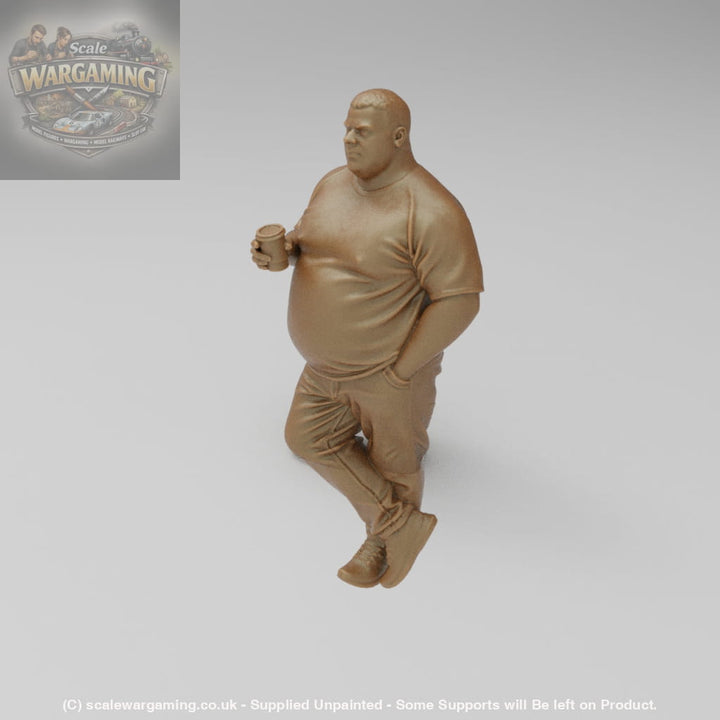 SW9074 Large Male with Coffee - Figure