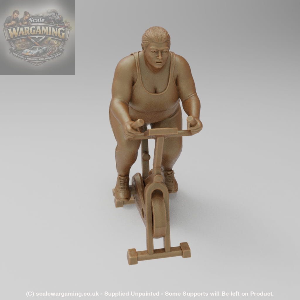 SW9082 Large Female on Exercise Bike - Figure