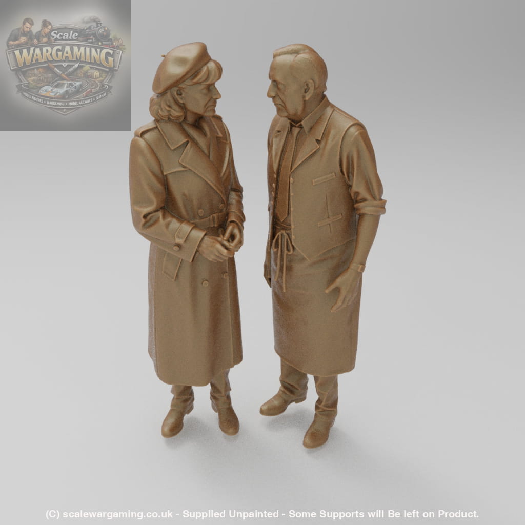 SW9100 WW2 French Resistance Girl and Waiter - Figure