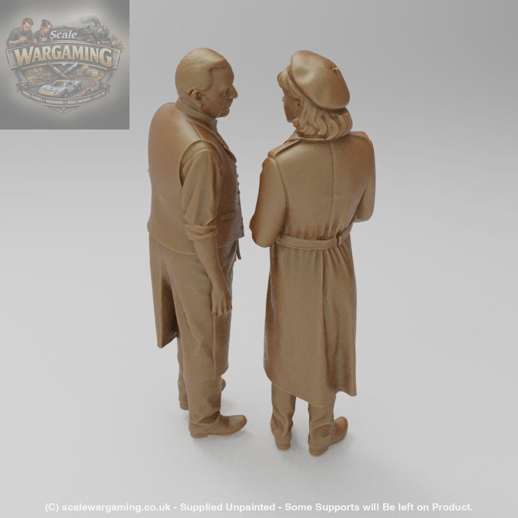SW9100 WW2 French Resistance Girl and Waiter - Figure
