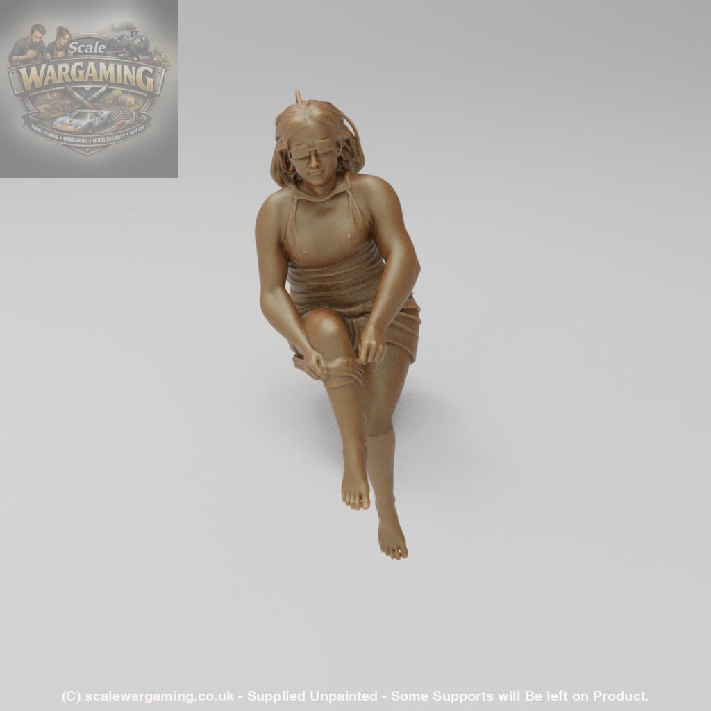 SW9127 Female sitting pulling up tights - Figure