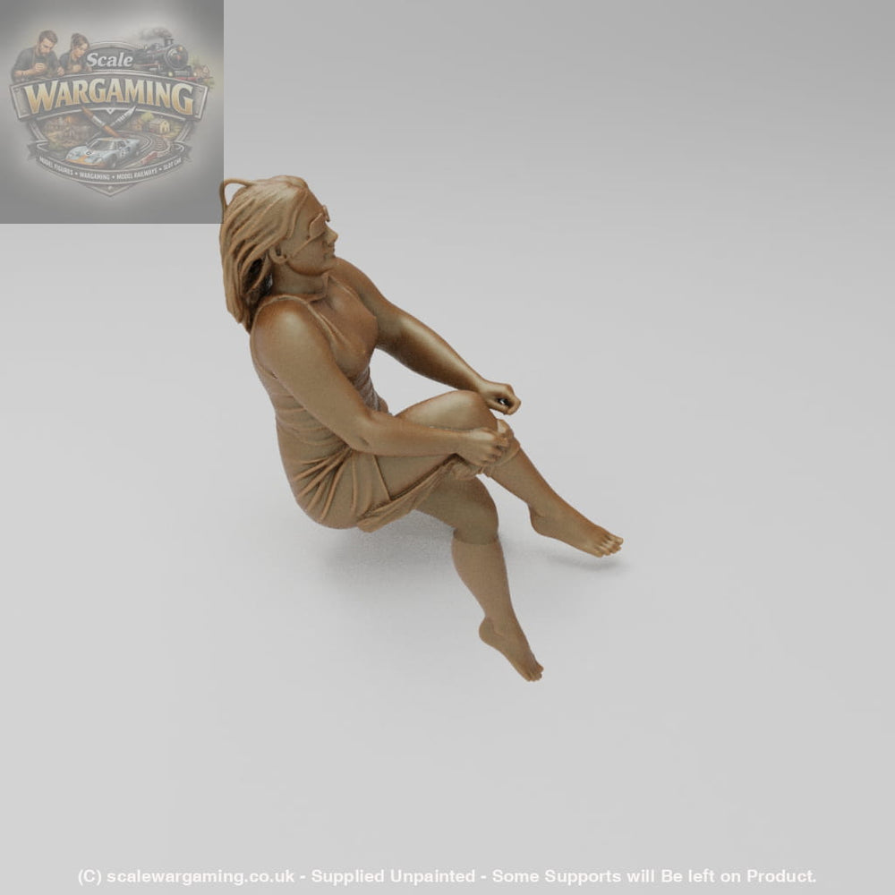 SW9127 Female sitting pulling up tights - Figure