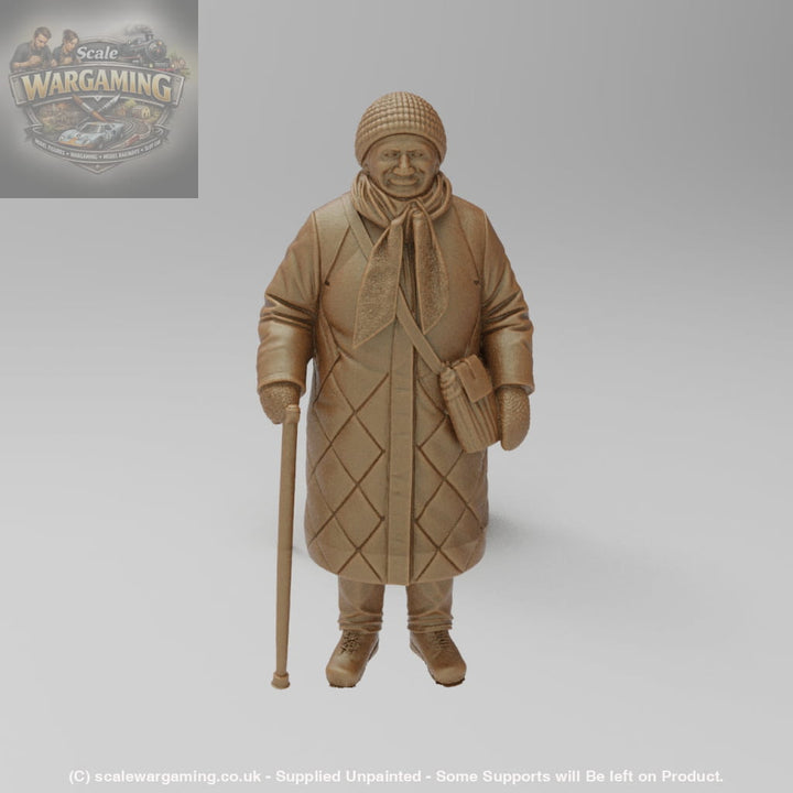 SW9155 Female Pensioner in Winter Coat - Figure