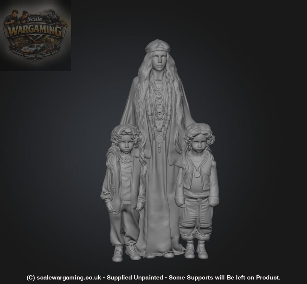 SW9207 Hippie Mum and Children - Figure