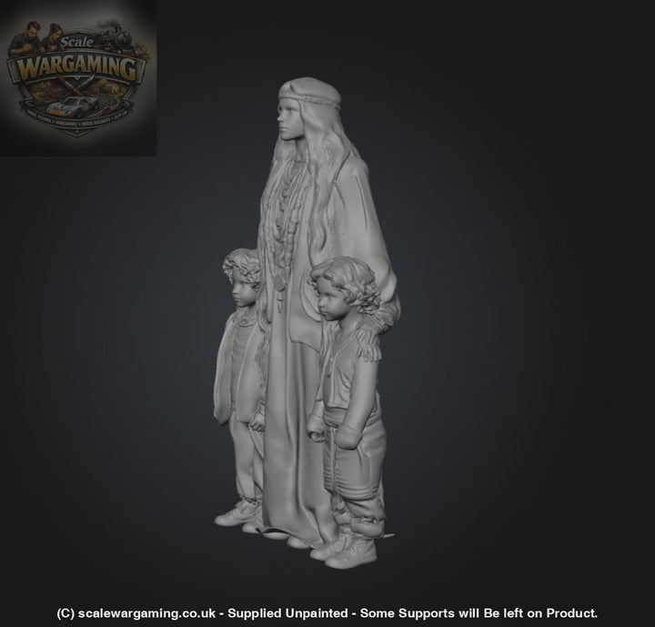 SW9207 Hippie Mum and Children - Figure