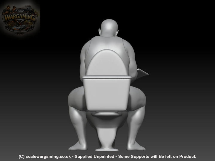 SW9221 Man Reading on Toilet - Figure