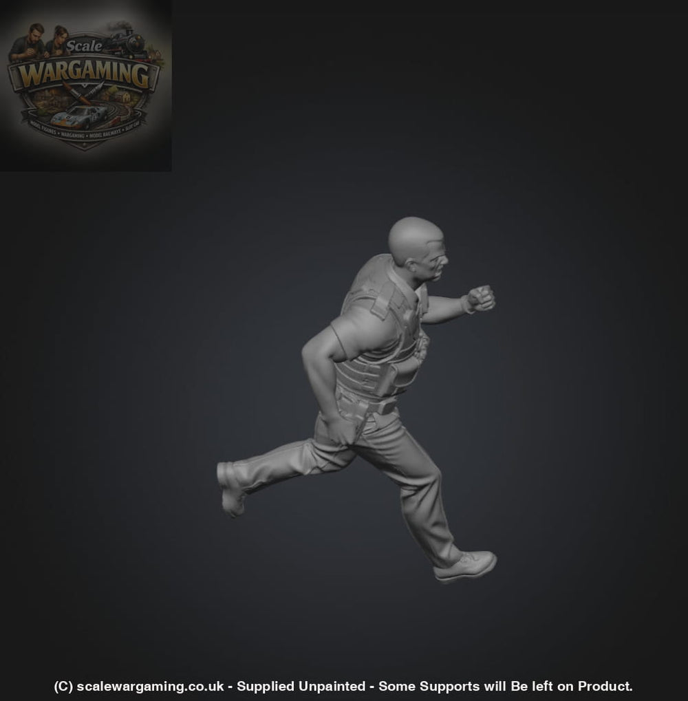 SW9223 Policeman Running and Shouting - Figure