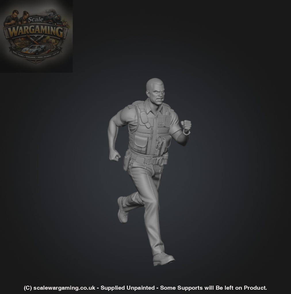 SW9223 Policeman Running and Shouting - Figure