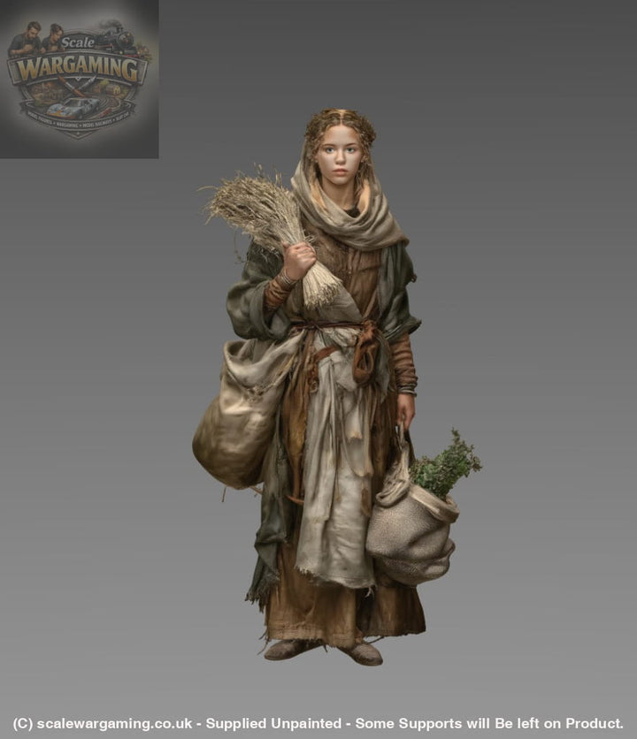 SW9248 Medieval Girl selling Herbs - Figure