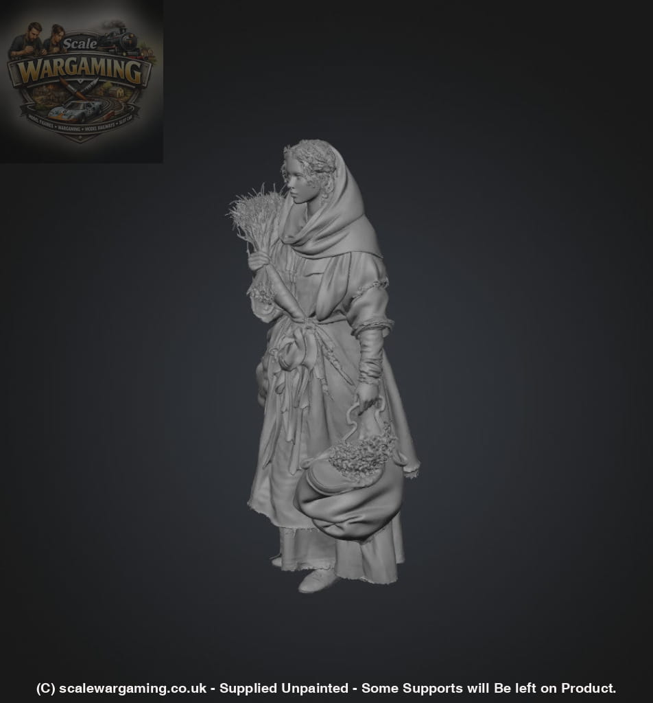 SW9248 Medieval Girl selling Herbs - Figure