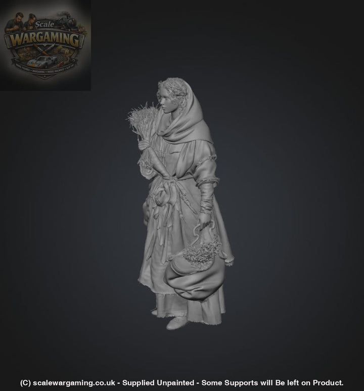 SW9248 Medieval Girl selling Herbs - Figure