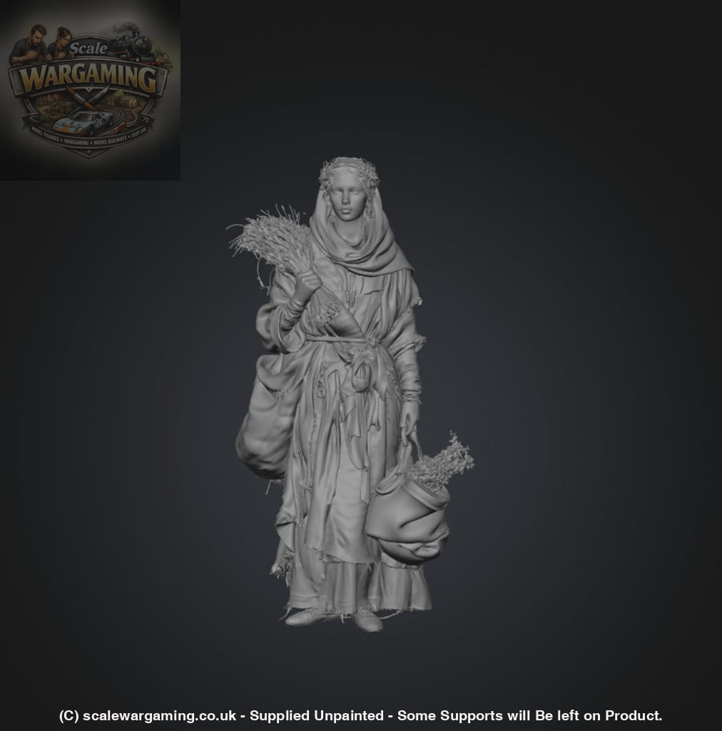 SW9248 Medieval Girl selling Herbs - Figure