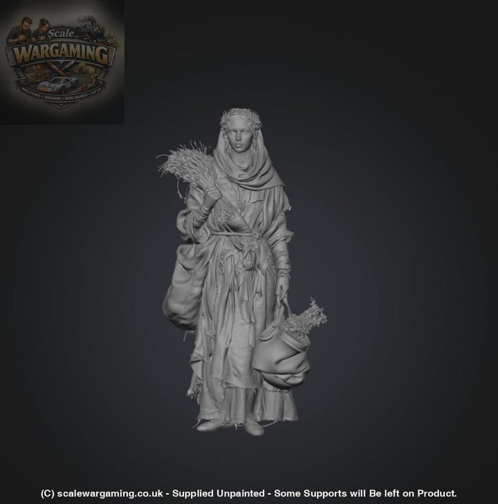 SW9248 Medieval Girl selling Herbs - Figure