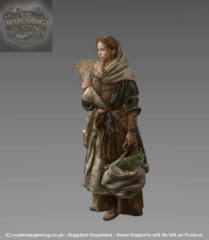 SW9248 Medieval Girl selling Herbs - Figure