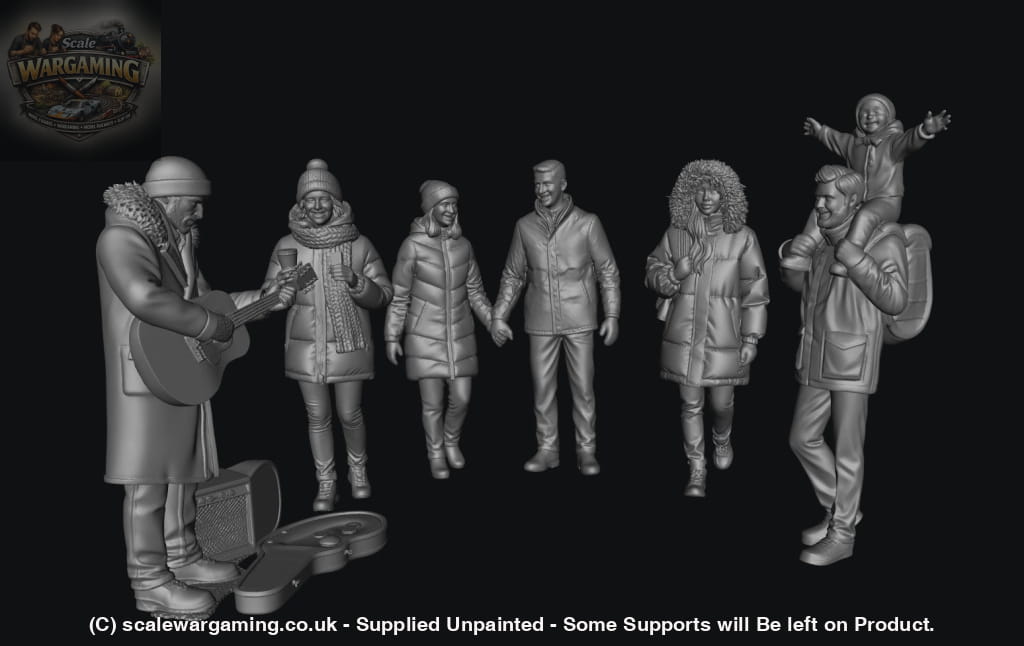 SW9258 Winter Busking Scene - Figure