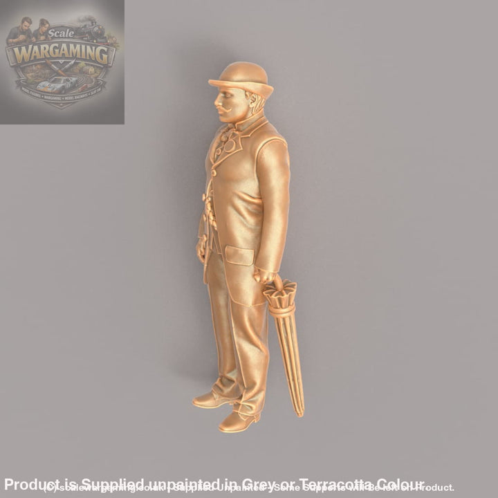 MM928B Edwardian/Victorian Male With Umbrella Figure