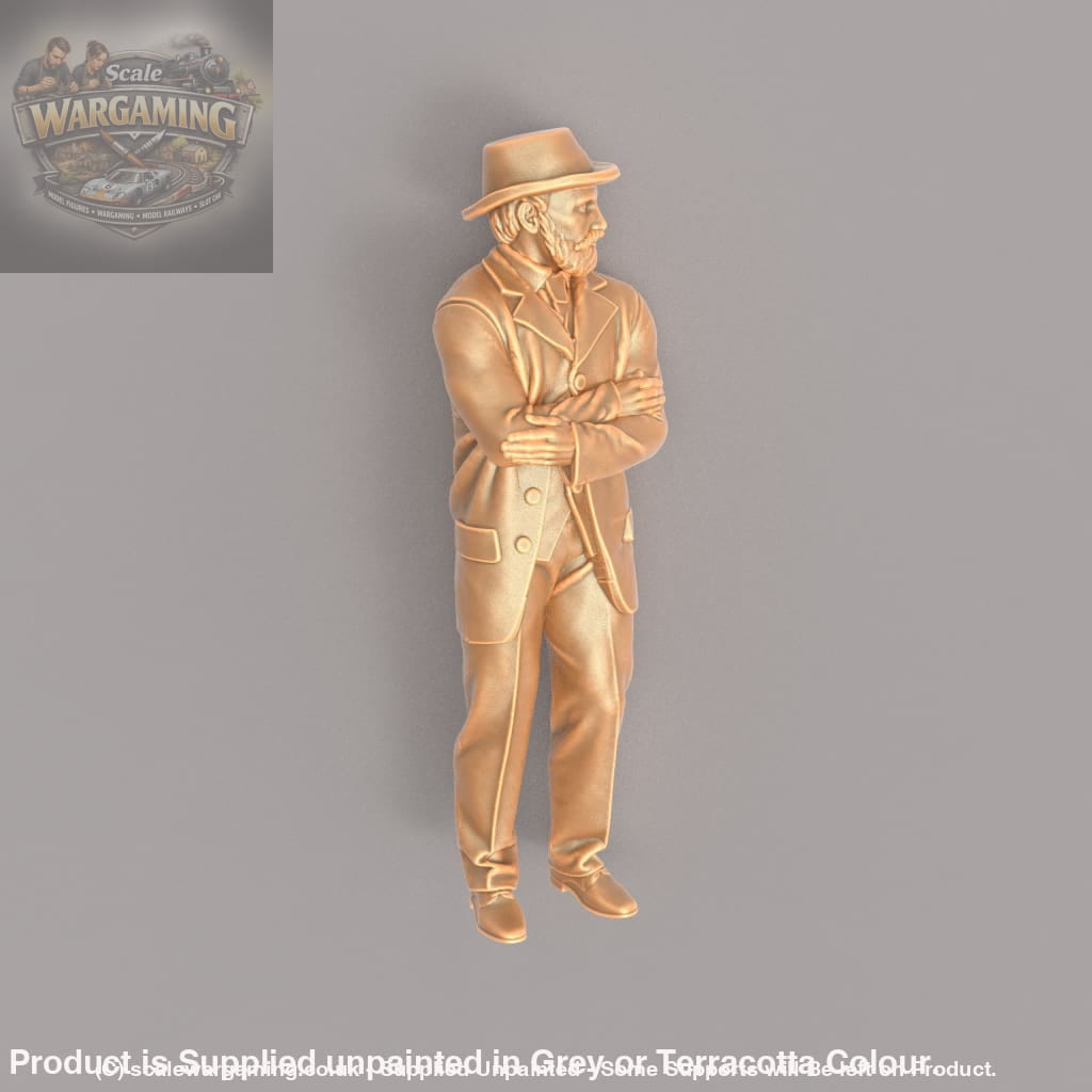 MM928E Edwardian/Victorian Gentleman arms crossed Figure