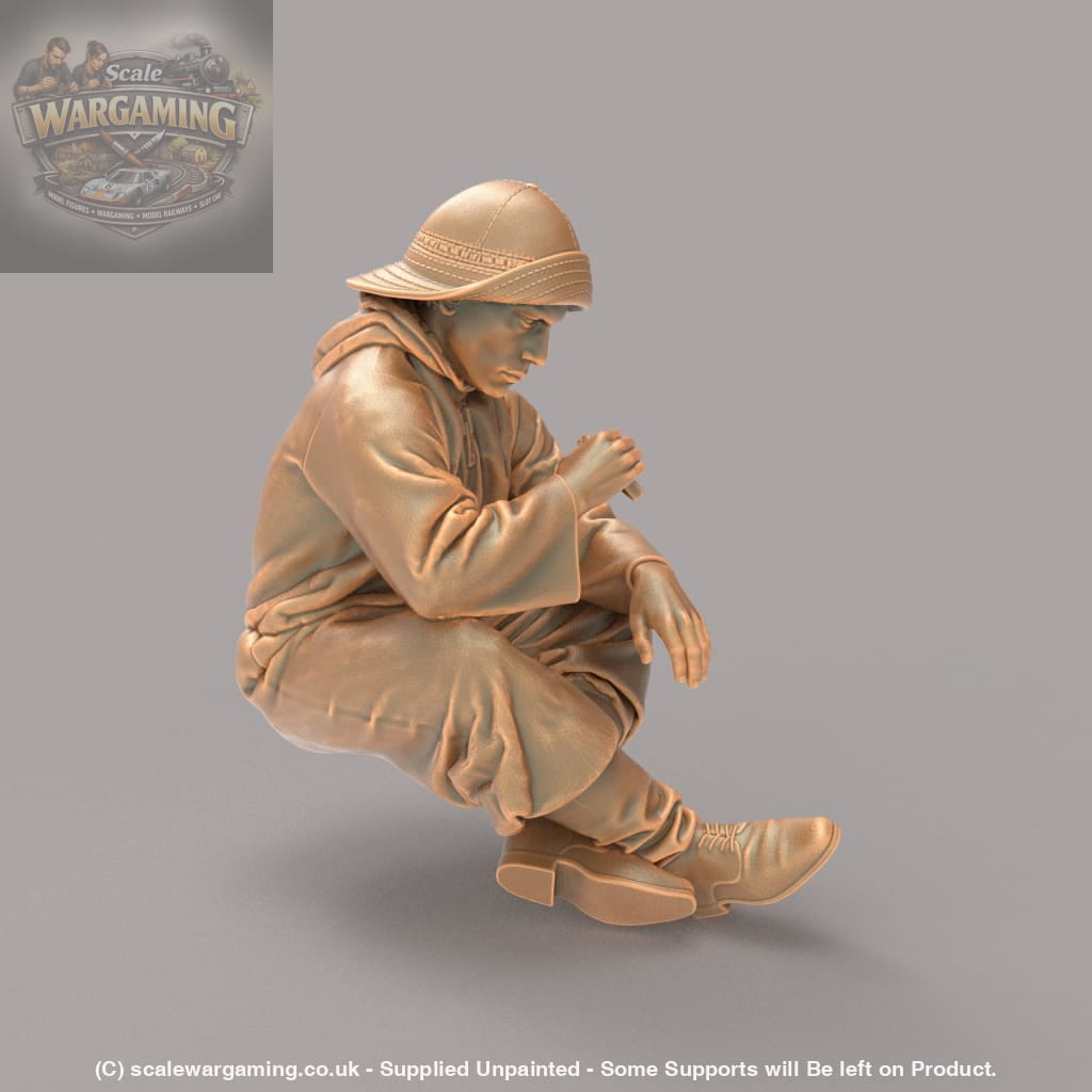 MM939 Fisherman Sitting Eating Figure
