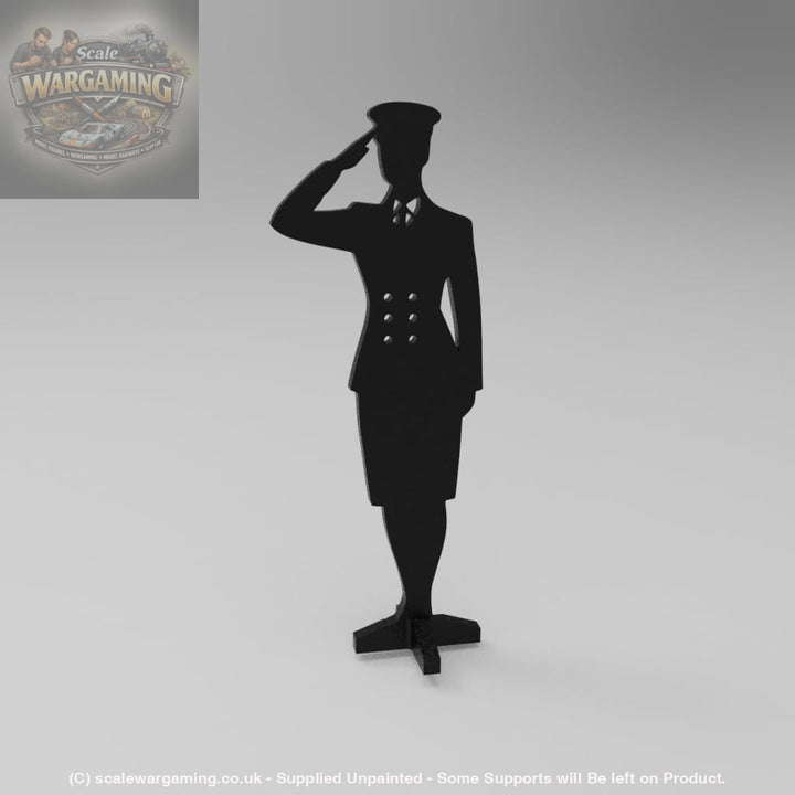 SWM001 Saluting Wren Rating Silhouette Memorial Statue - Figure