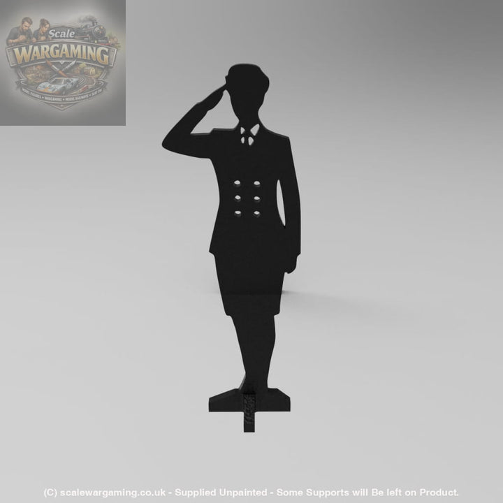 SWM002 Saluting Senior Rating Wren Rating Silhouette Memorial Statue - Figure