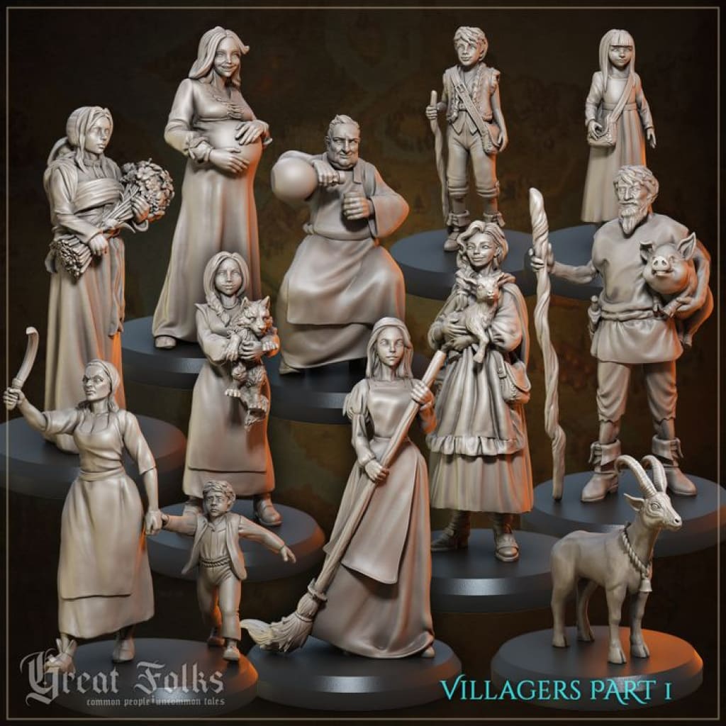 Villagers 1 Gytha and Godric Shepherd Medieval