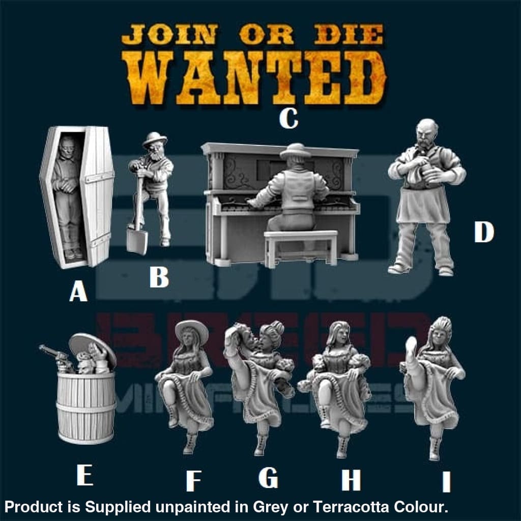 W008 Saloon Civilians Figure