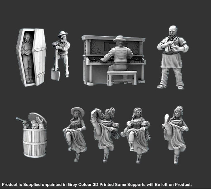 W008 Wild West Saloon Civilians Figure