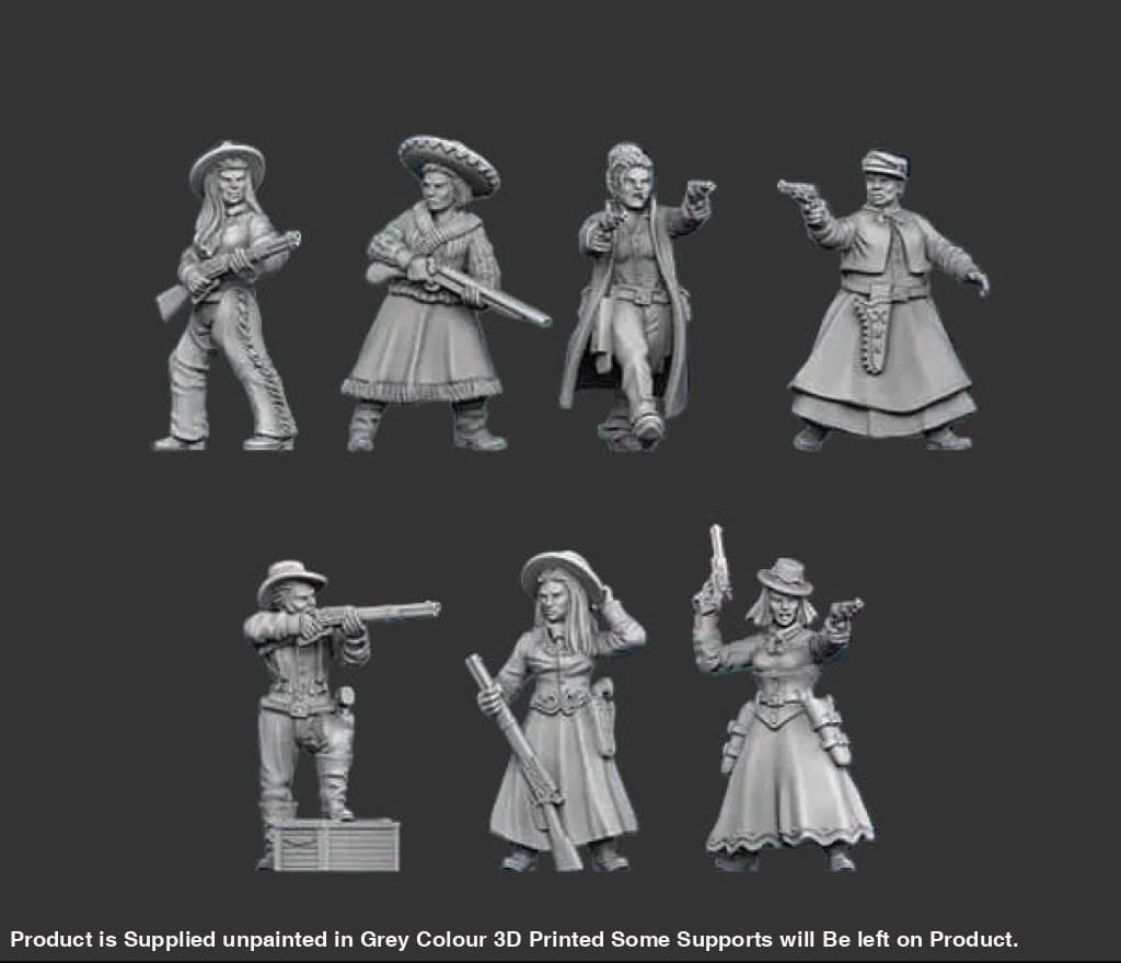 W011 Wild West Female Outlaws/Cowgirls Figure